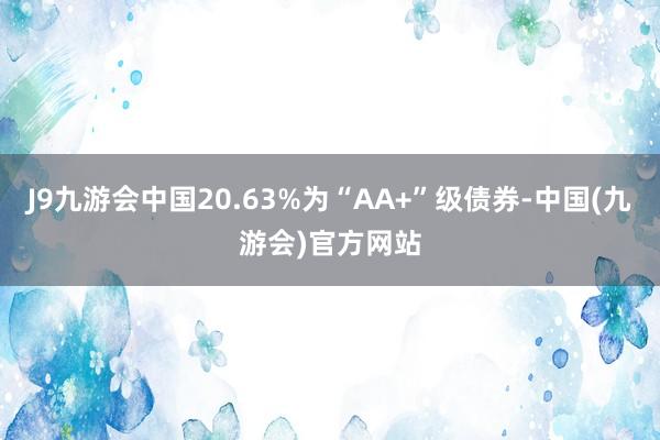 J9九游会中国20.63%为“AA+”级债券-中国(九游会)官方网站